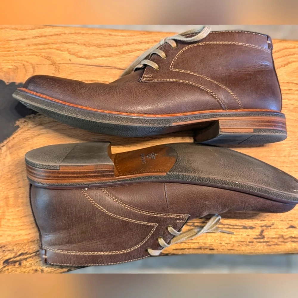 DOCKERS Mens Brown Genuine Leather Round Toe Longden Shoes size 7M